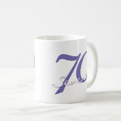 誕生日または記念日 |編集可能グランジ紫 コーヒーマグカップ (正面右)