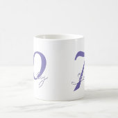 誕生日または記念日 |編集可能グランジ紫 コーヒーマグカップ (中央)