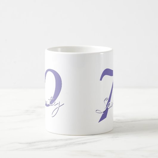 誕生日または記念日 |編集可能グランジ紫 コーヒーマグカップ (中央)