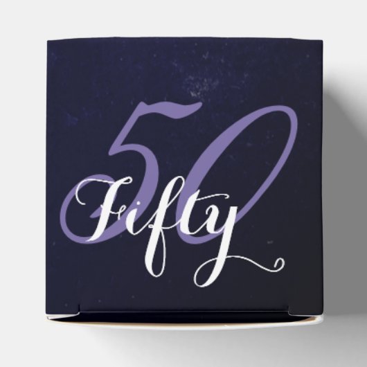 誕生日または記念日 |編集可能グランジ紫 フェイバーボックス (上部)