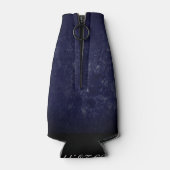 誕生日または記念日 |編集可能グランジ紫 ボトルクーラー (裏面)