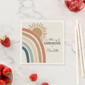 誕生日または赤ちゃんシャワーのためのbohoサンシャインナプキン スタンダードカクテルナプキン (インサイチュ)