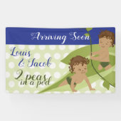 誕生日または赤ちゃんシャワーのバナー 横断幕 (横)