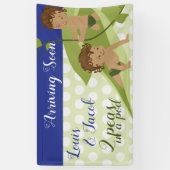 誕生日または赤ちゃんシャワーのバナー 横断幕 (縦)