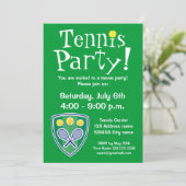 誕生日またはBBQのためのテニスのパーティの招待状 招待状 (スタンド正面)
