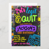 誕生日までやめ2回 招待状 (正面/裏面)