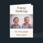 誕生日もっとも偉大最高のパパEver Kids写真 カード<br><div class="desc">今年のパパの誕生日与えには子供のカスタム可愛いカード！自分の写真と子供の名前でパーソナライズ。</div>