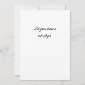 誕生日やる気を起こさせるまたはホリデーカード – 水色 招待状 (裏面)