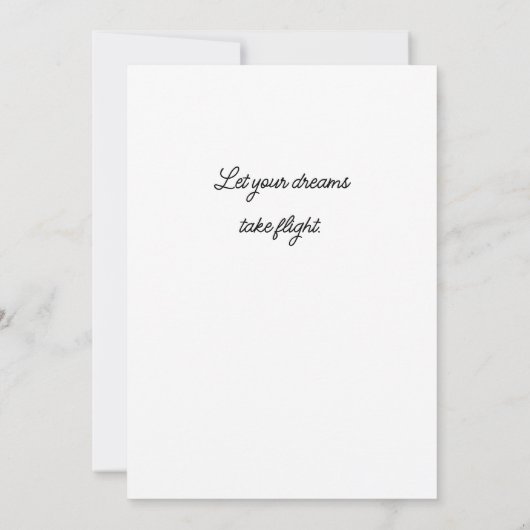 誕生日やる気を起こさせるまたはホリデーカード – 水色 招待状 (裏面)