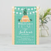 誕生日やシャワーパーティーのためのルアウパーティー招待状 招待状 (スタンド正面)