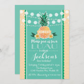 誕生日やシャワーパーティーのためのルアウパーティー招待状 招待状 (正面/裏面)