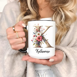 誕生日や母の日のギフトに最適なオーダーメイドの花柄マグカップ マグカップ