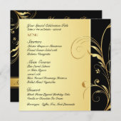 誕生日や記念日のパーティー用オリジナルメニューカード メニュー (正面/裏面)