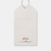 誕生日や赤ちゃんシャワーのための甘い桃のメッセージカード ギフトタグ (裏面)