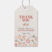 誕生日や赤ちゃんシャワーのための甘い桃のメッセージカード ギフトタグ (正面)