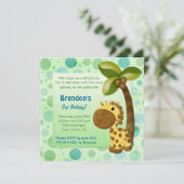 誕生日よちよちキリン - 2歳の誕生日 招待状 (スタンド正面)