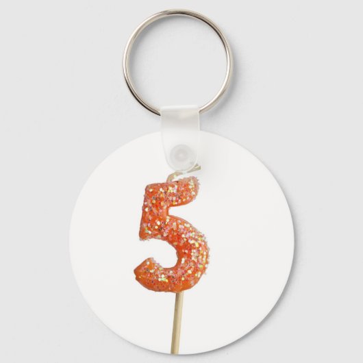 誕生日ろうそく番号5 キーホルダー (正面)