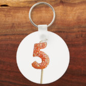 誕生日ろうそく番号5 キーホルダー (正面)