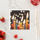 誕生日ろうそく《写真》ぼけ味灯 スタンダードカクテルナプキン (インサイチュ)