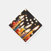 誕生日ろうそく《写真》ぼけ味灯 スタンダードカクテルナプキン (角)