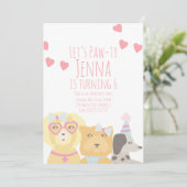 誕生日わんこパーティー バレンタインズ ご招待 招待状 (スタンド正面)