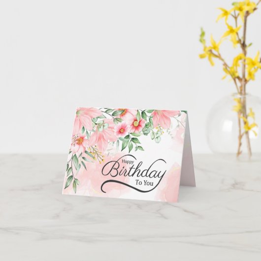 誕生日をお祝いします 主があなたを祝福してください ヌメロ6:24-26 聖書 カード (黄色い花)