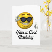 誕生日をカッコいい迎える カード (黄色い花)