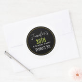 誕生日を保存する日付テンプレート ラウンドシール (封筒)