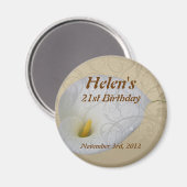 誕生日を保存する日付磁石、露の落ち着いた マグネット (正面/裏面)