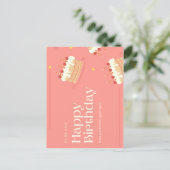 誕生日を再び素晴らし招待 インビテーションポストカード (スタンド正面)