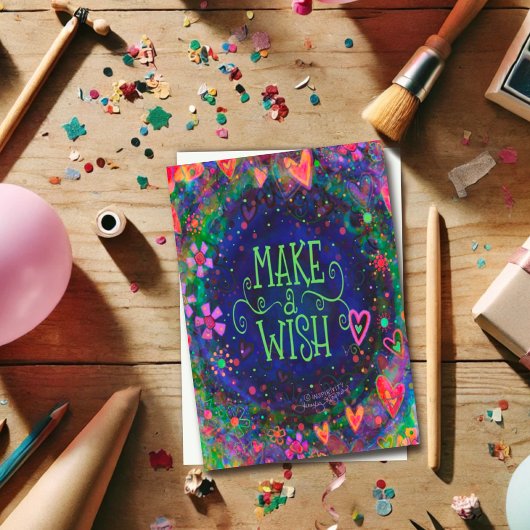 誕生日を希望するおもしろいフローラハート カード