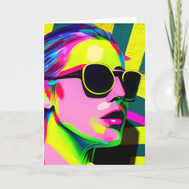 誕生日を持カラフルつ |抽象芸術アート カード