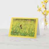 誕生日を持素晴らしつ カード (黄色い花)