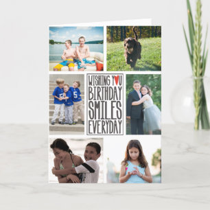 誕生日を望んで毎日微笑します カード