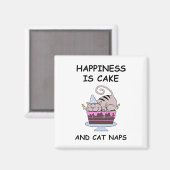 誕生日を祝う猫 マグネット (正面/裏面)