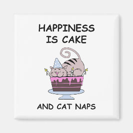 誕生日を祝う猫 マグネット