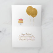 誕生日を祝う美しいテラスの着席 シーズンカード (内部)