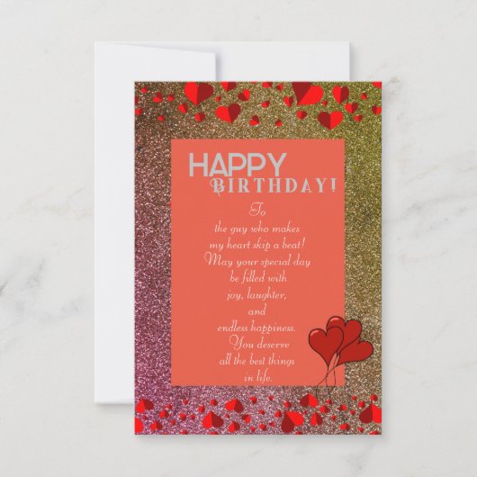 誕生日を祝う カード (正面)