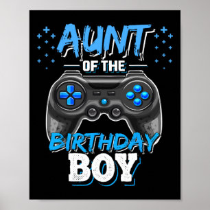 誕生日を迎えたお兄ちゃんを持つおばさんとお揃いのビデオゲーム 誕生日 ポスター