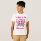 誕生日を迎えたお姉ちゃんの弟の虹の妖精の蝶々 Tシャツ (正面フル)