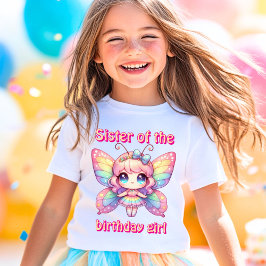 誕生日を迎えたお姉ちゃんの虹の妖精の蝶 Tシャツ