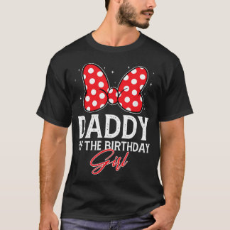 誕生日を迎えたお姫様のパパ ピンクのリボンがキュート ファミリーマッチング Tシャツ