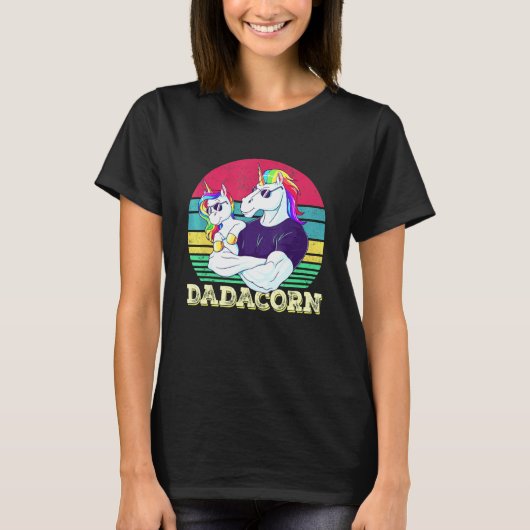 誕生日を迎えたお姫様の父 ダダコーン ユニコーン Tシャツ (正面)
