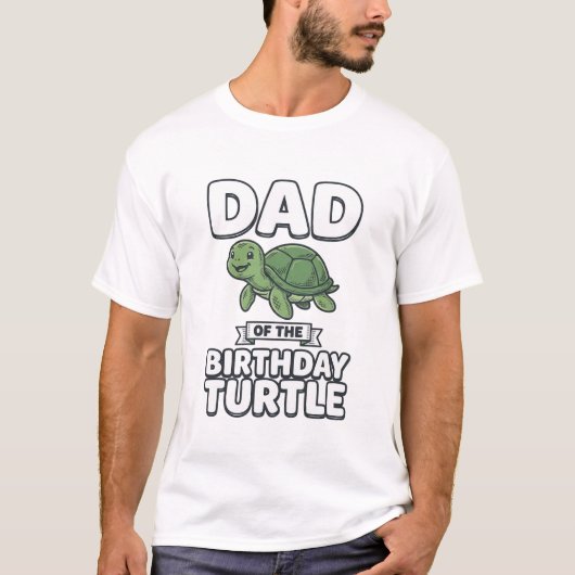 誕生日を迎えたカメの父 楽しいカメの父デザイン Tシャツ (正面)