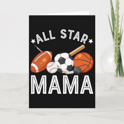誕生日を迎えたスター少年ママ スケッチ サッカー カード (正面)