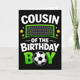 誕生日を迎えた少年のかっこいい従兄弟 サッカーボール カード