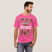 誕生日を迎えた少年フットボールの試合の日 お母さん Tシャツ (正面フル)