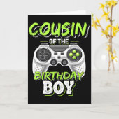 誕生日を迎えた従兄弟のマッチングビデオゲームの誕生日 カード (黄色い花)