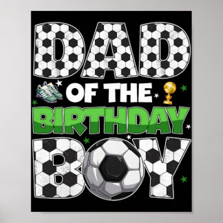 誕生日を迎えた息子のパパ サッカー パーティー ファミリー おそろい ポスター