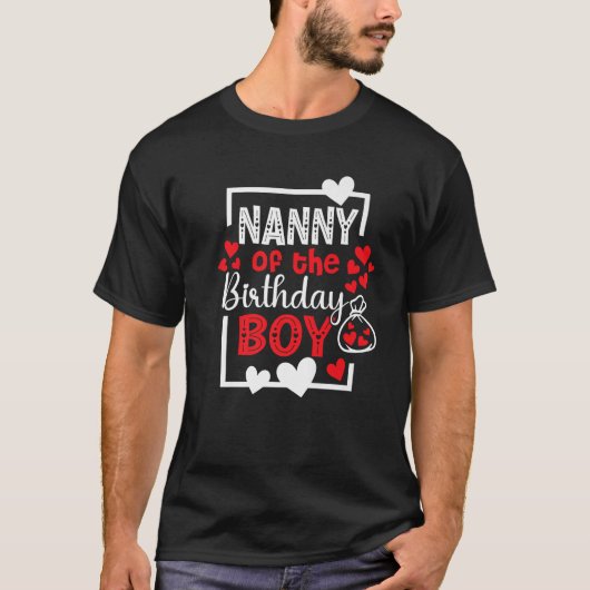誕生日を迎えた男の子のナニー ナニー 誕生日 男の子 1歳の誕生日 Tシャツ (正面)